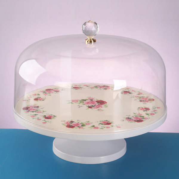 Cake Plate & Cover in Rose Delight Marketing